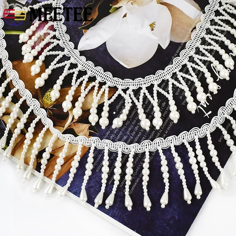 Fringe Ribbon Sewing - 1/2 Metri di Perle In Rilievo