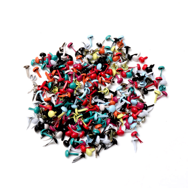 Embellishments For Scrapbooking - 100 pz. Borchie Metalliche Rotonde Multicolore